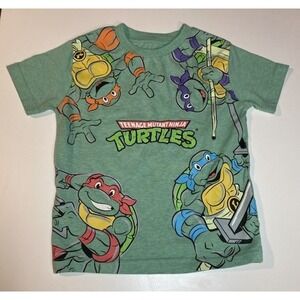 Nickelodeon TMNT Teenage Mutant Ninja Turtles Green Graphic T-Shirt Kids 4T